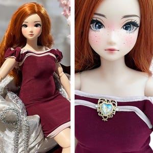 Smart Doll PEAR Cocktail Dress CHOOSE Party New Year Celebration Wedding Smartdoll Off Shoulder Ruffles Bow Heart Burgundy Blush Pink Gift