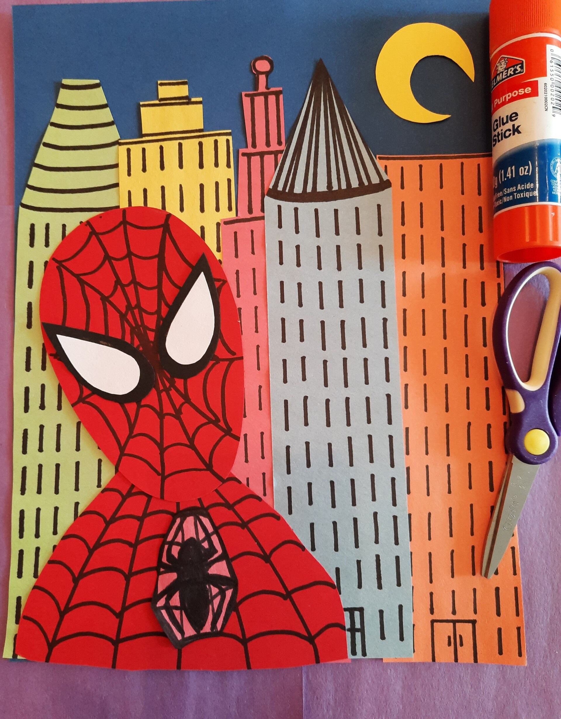 Build Spiderman Printable Pdf Craft for Kids. Cut and Glue Activity ...