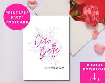 Printable Valentine's Card Template 5x7” | DIY Digital Download for Personalized Love Greeting | Includes Bonus JPG E-Card