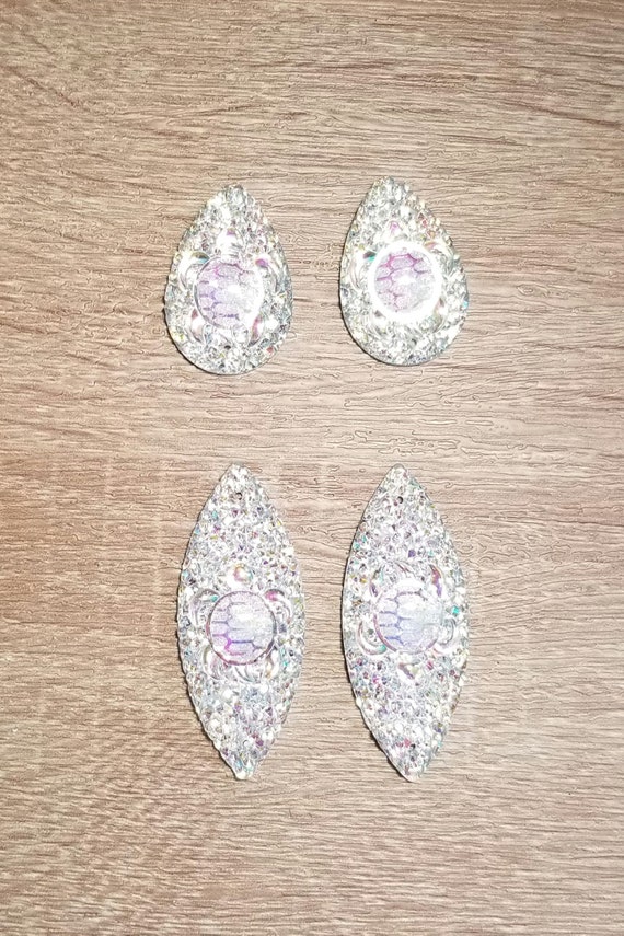 Resin Cab - Teardrop Large, Peacock Eye Resin Cab - Teardrop Large, Peacock Eye