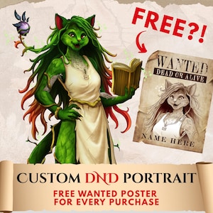 Custom DnD Character Art Commission - Personalized Fantasy RPG Portrait, Digital Illustration for Dungeons & Dragons Players