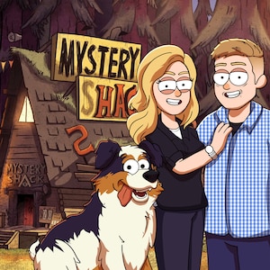 Custom Gravity Falls Cartoon Family Portrait - Perfect Valentines Day Gift Mothers Day special#MOTHERSDAY