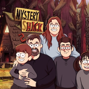 Personalized Gravity Falls Cartoon Portrait - Family and Couple Partner Gift for Valentines Day Mothers Day special#MOTHERSDAY