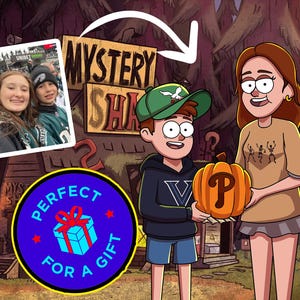 Custom Gravity Falls Style Portrait – Personalized Cartoon Family Illustration, Unique Gift for Kids, Couples, and Special Occasions