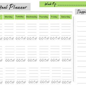 Printable Weekly Meal Planner Instant Digital Download - Etsy