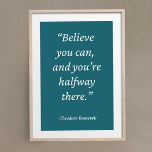 Printable Wall Art Inspirational Quote Art Motivational Wall Art Digital Download Theodore Roosevelt Quote Printable Dorm Decor Office Decor