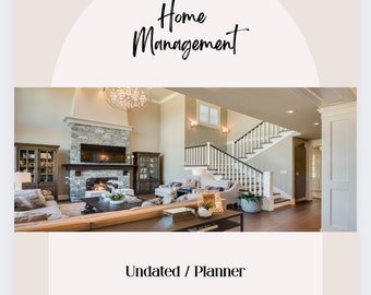 HOME MANAGEMENT PLANNER/ pink and simplistic with 20 pages!