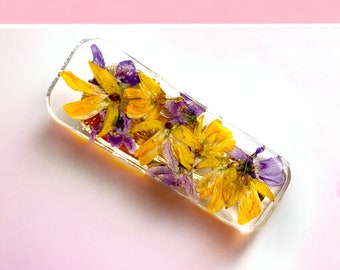 Barrette fleurs naturelles