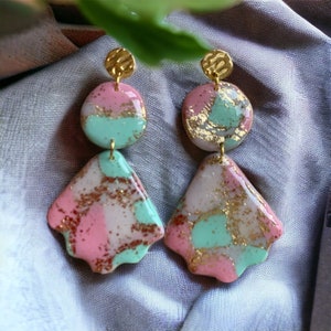 long marbled earrings image 3