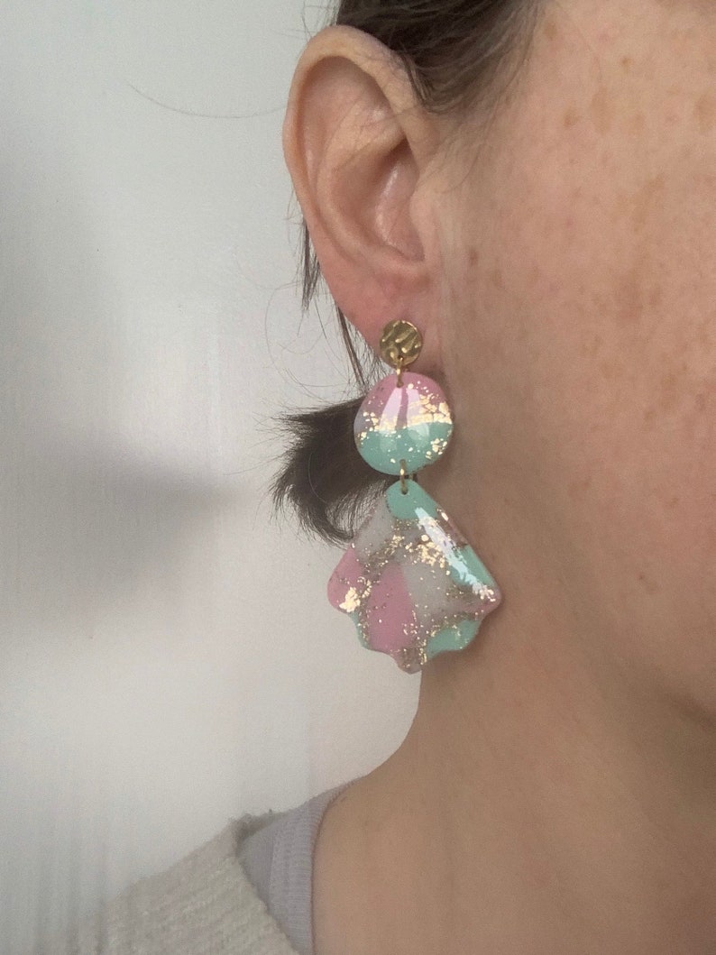long marbled earrings image 5