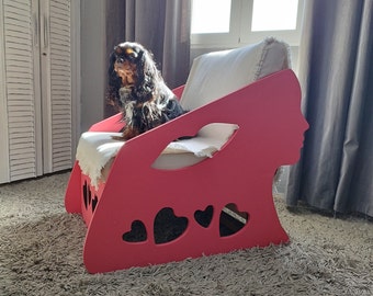Sessel - ein Haus für eine Katze. Sessel - ein Haus für einen Hund. Akzentstuhl aus Holz
