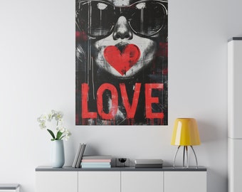 Kiss to Love Matte Canvas Wall Art