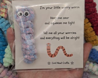 Crochet Fluffy Chenille Worry Worms