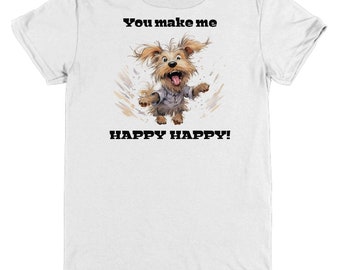 Yorkshire terrier, dog lover, youth tee, dog t-shirt, happy dog shirt, children's dog shirt