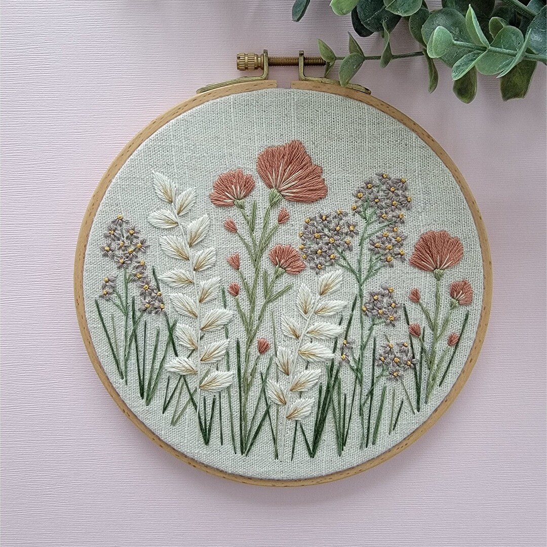 Botanical Bliss 6' Floral Embroidery Pattern + Digital Download - Etsy
