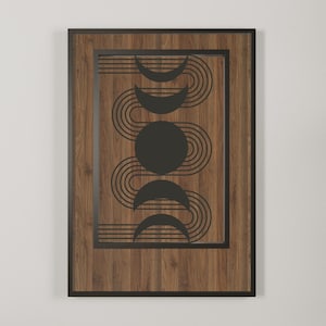 Moon Phase Folding Table: Wall Mounted Desk, Small Space Decor