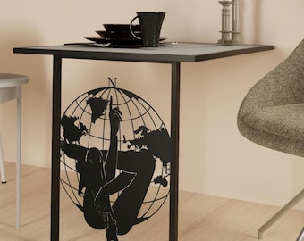 Wall Mounted Folding Desk: Murphy Table with Art Frame