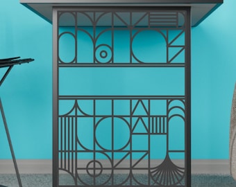 Geometric Metal Wall Mounted Folding Table: Space Saving Desk