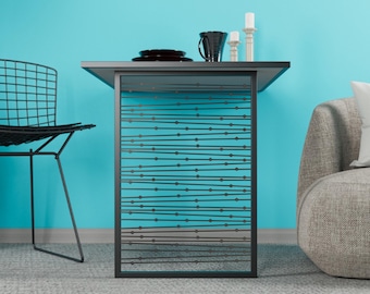 Foldable Wall Desk – Geometric Line Art, Space-Saving Table