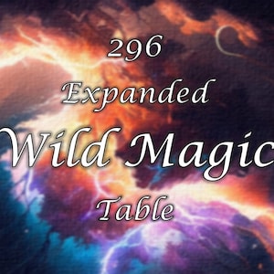 Tomo do Mestre Nofra - Tabela de Surge de Magia Selvagem (Expandido - 296 Efeitos de Surge) Feiticeiro / 5e / 5ª Edição / D&D / Download digital