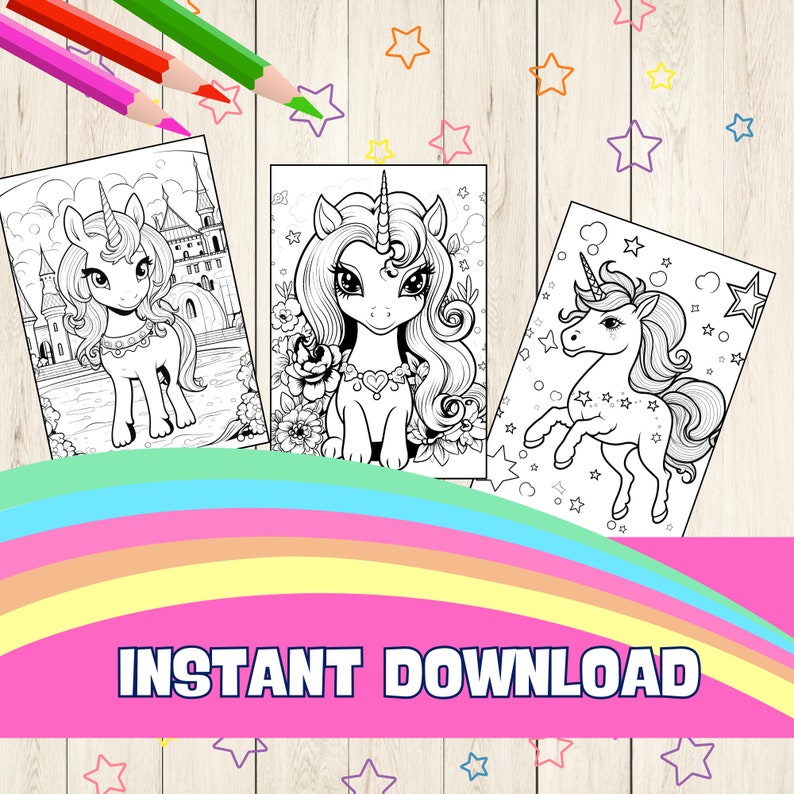 15 Cute Unicorn Coloring Pages for Kids, Unicorn Coloring Pages ...