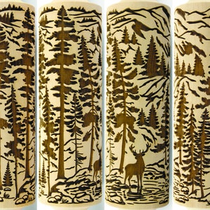 pine forest embossed rolling pin