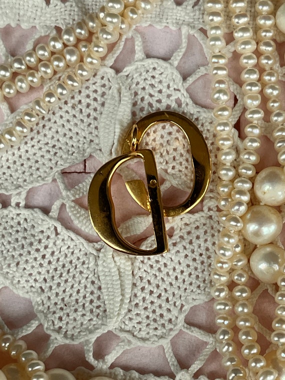 Amazing Christian Dior vintage gold layered CD pe… - image 4