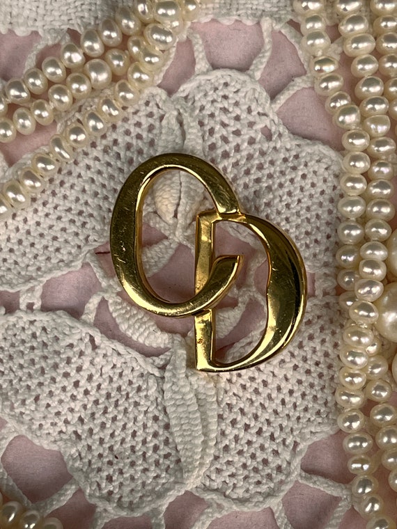 Amazing Christian Dior vintage gold layered CD pe… - image 3