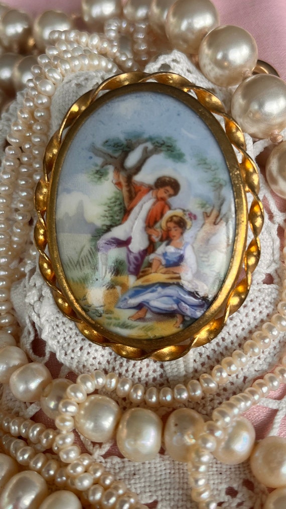 Gorgeous antique BIG hand painted French Limoges r