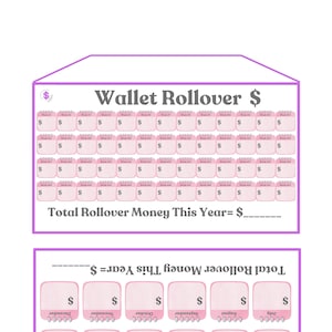 Wallet Rollover Savings Challenges Envelope