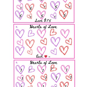 Hearts of Love Savings Challenges