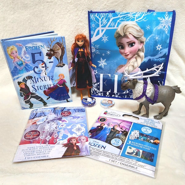 Frozen girl's gift bag, Disney Frozen the movie toys, birthday activities