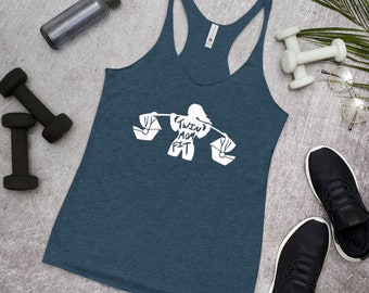 Zwillingsmama passt perfekt Racerback Tank