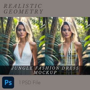 Jungle Fashion Dress Mockup, Textile Designer Mockup, Fashion Mockup, Surface Pattern Design