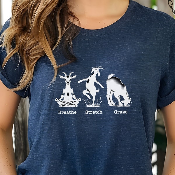 Goat Yoga Shirt | Yogi Mom Gift | Yoga Lover Tee | Birthday and Mother's Day Present | Goat Pose Apparel, Trendy Graphic Tee Gift Idea