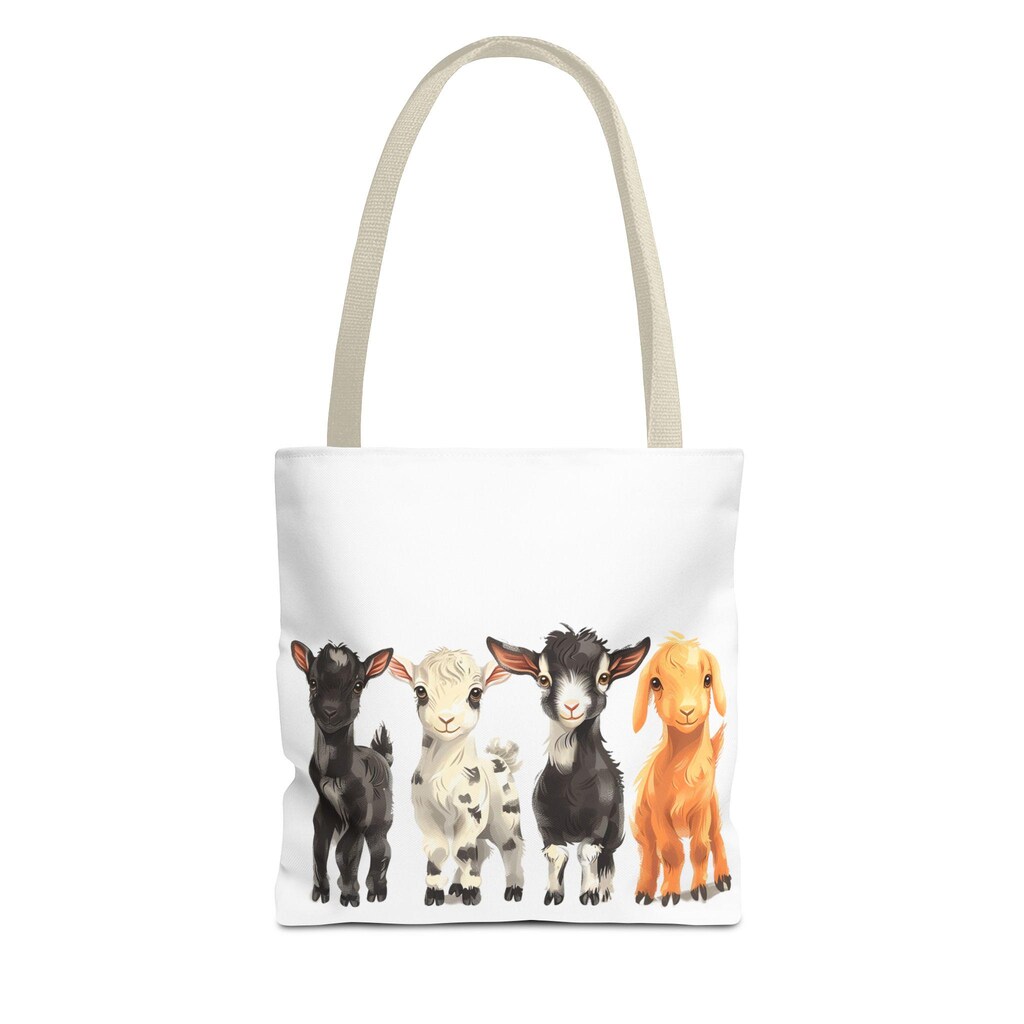 Borsa A Tracolla Donna In Poliestere – Design "Facilmente Distratto Dalle Capre" – Regalo Per Amanti Della Fattoria