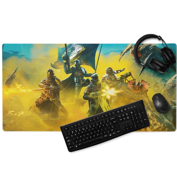 Helldivers, Helldivers mouse pad, Helldivers flag, Helldivers badge, Mouse pad, Flag, Gaming, Mat, Gaming mouse pad