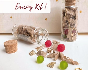 DIY Christmas Earring Kit: Beaded Jewelry Stocking Stuffer