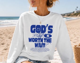 Christelijk grafisch sweatshirt, trendy Faith-ronde hals, christelijke kleding, oversized grafisch sweatshirt, Psalm 37:4, leuk christelijk cadeau