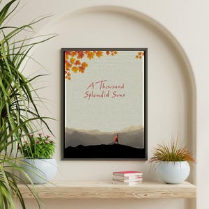 Lámina decorativa con texto del libro Mil soles espléndidos / Arte mural literario (descarga digital)