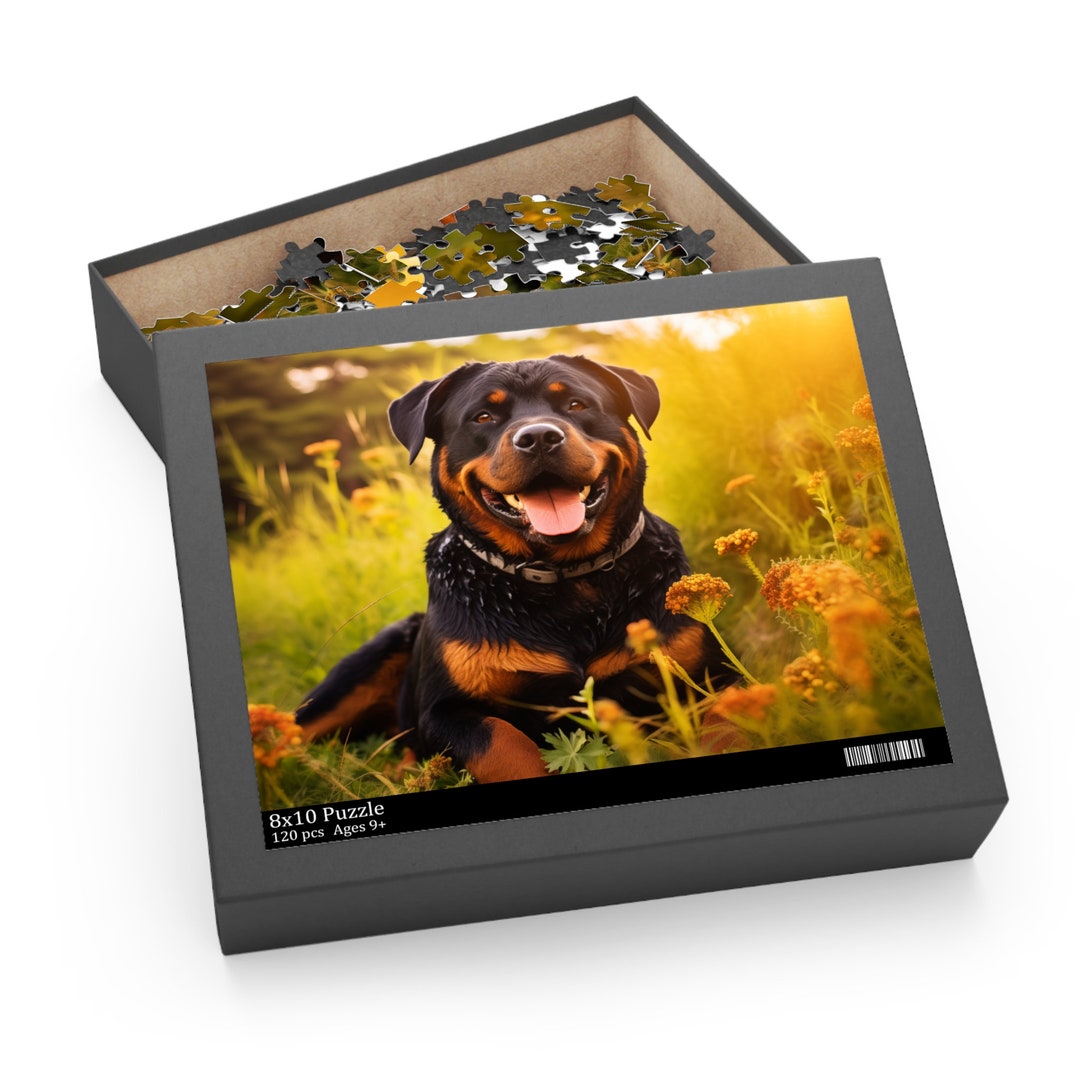 Rottweiler Dog Jigsaw Puzzle 120, 252, 500-piece - Etsy