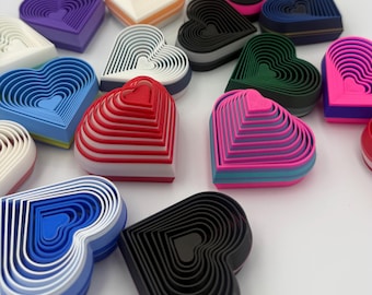 Heart Fidget Toys – Class Valentine Gifts – Unique 3D Printed Sensory Hearts – Eco Friendly