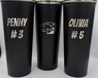 Custom Engraved Stainless Steel Tumbler with Handle – Personalized Gift
