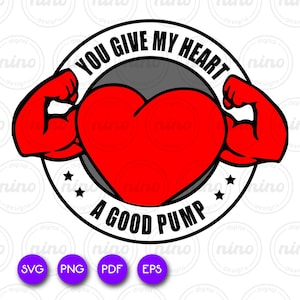Sie geben meinem Herzen eine gute Pumps svg png, Valentinstag Fitness SVG, Valentinstag Fitness SVG, Fitnessstudio-Liebhaber png, Fitness-Herz Png