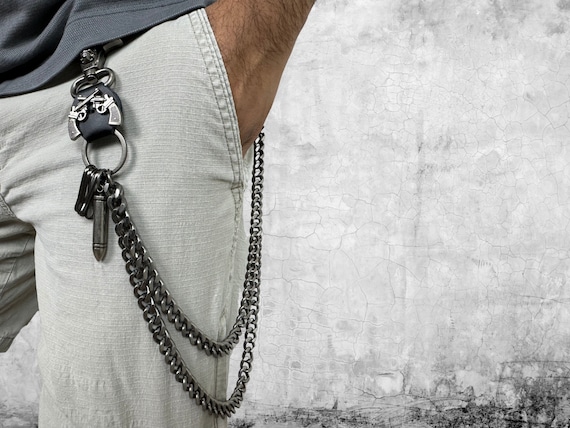 Fashion Wallet Chain Men Decorative Belt Hip Bullet Gun | Horn