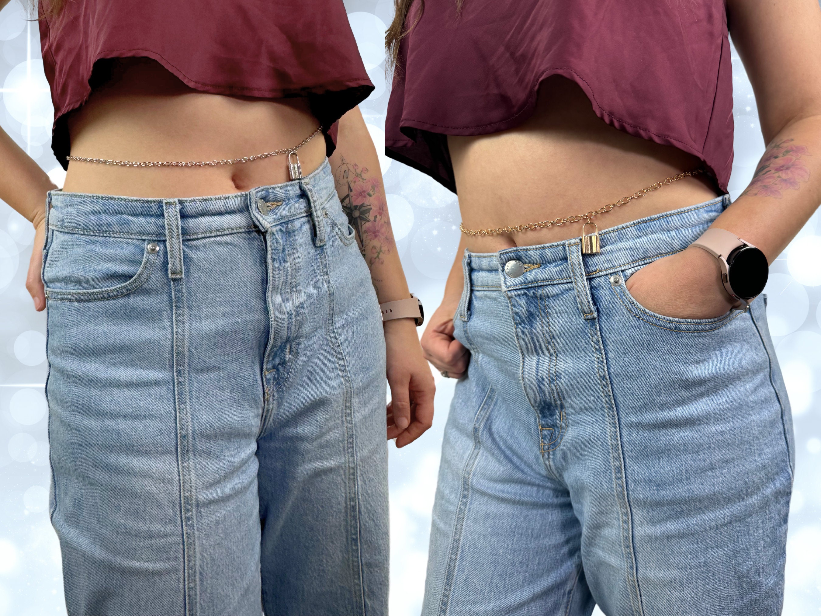 Belly Chain Waist Chain Body Chain for Women Hip Waist 18K