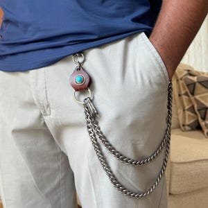 Biker Wallet Chain Decorative Belt Hip Metal Casual Pant Chain Men Accessories  Key Chain With 4 Metal Key Hooks New Design Heavy Duty
