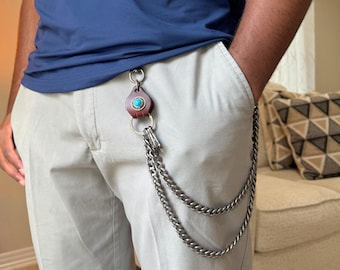 Gold or Silver Wallet Chain: USA Made Key Tether With Removable