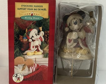 Hallmark Mickey & Company ~ Vintage Mickey  Mouse Stocking Hanger - NEW In Box