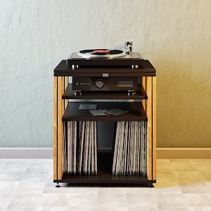 Hi-fi rack audio cabinet vinyls stand FOS